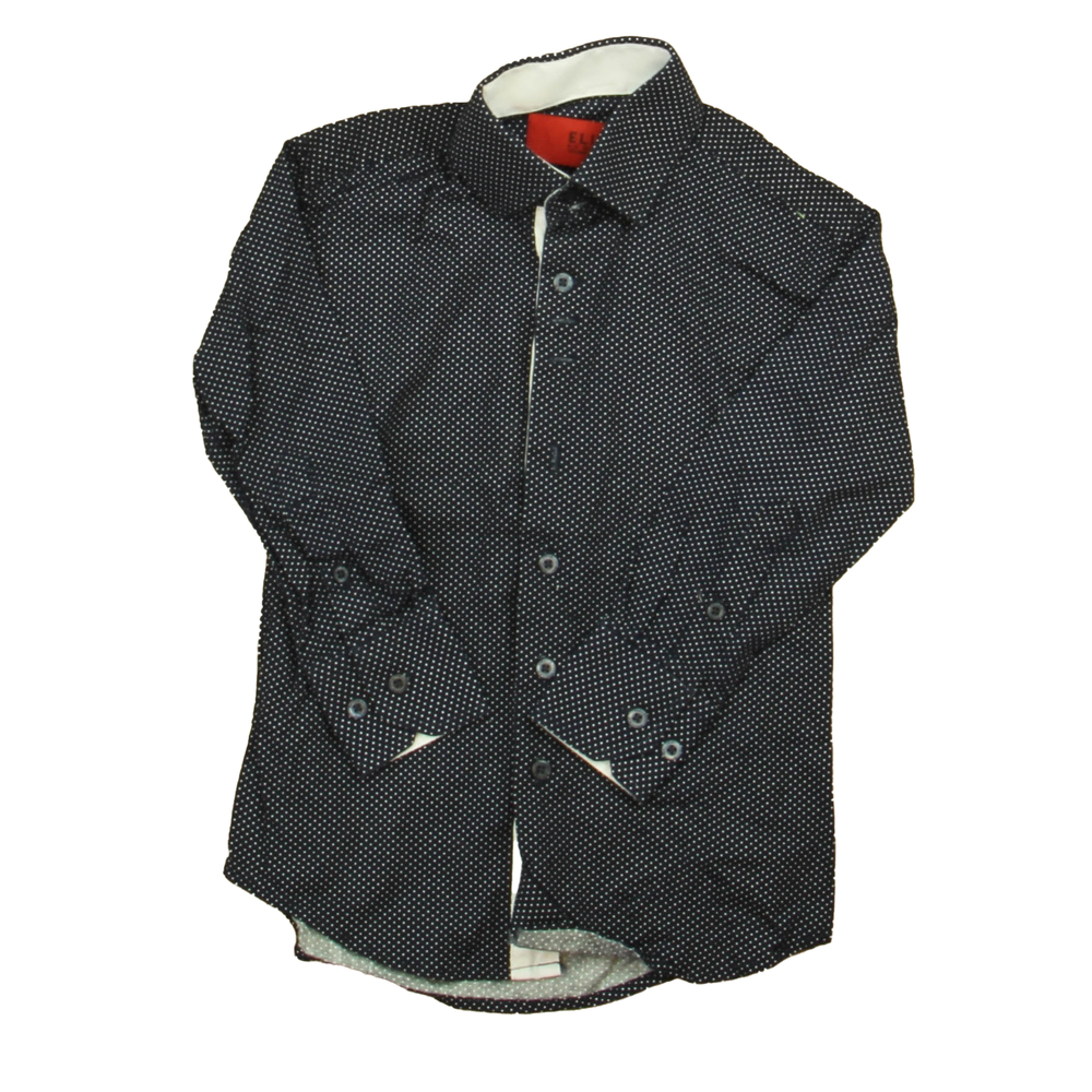 Elie Boys Navy | White Button Down Long Sleeve size: 4T